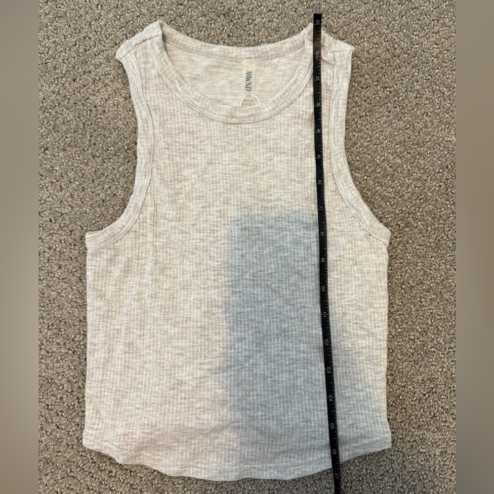 NWT Light Gray Ribbed Tank Top - Picture 9 of 9
